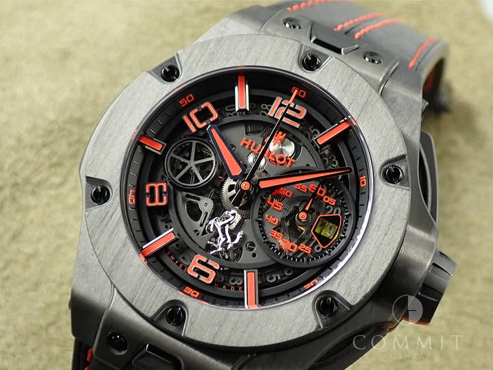 ウブロ ビッグ・バン フェラーリ カーボン リミテッド Ref.402.QU.0113.WR スケルトン文字盤 中古 FKL46YHH