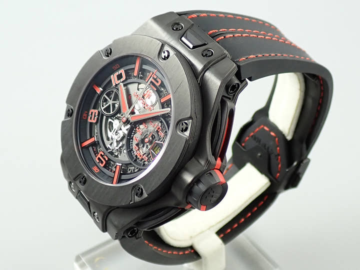 ウブロ ビッグ・バン フェラーリ カーボン リミテッド Ref.402.QU.0113.WR スケルトン文字盤 中古 FKL46YHH