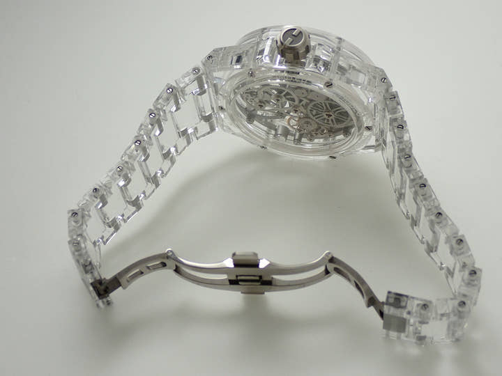 ウブロ ビッグバン インテグレーテッド トゥールビヨン フルサファイア Ref.455.JX.0120.JX スケルトン文字盤 美品 XZ7U108V