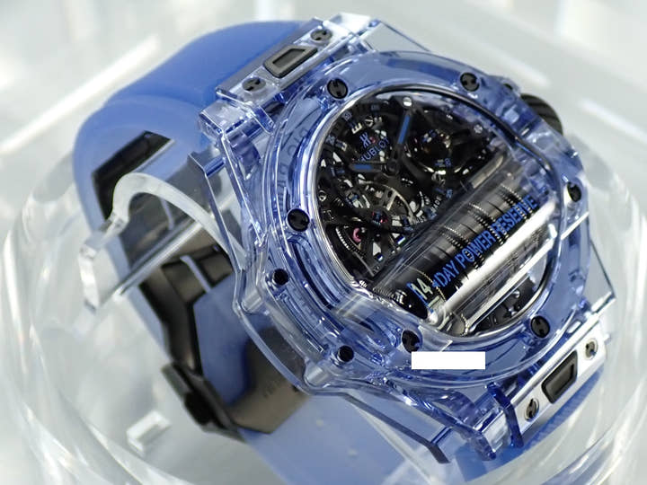 ウブロ ビッグバン MP-11 14DAYS パワーリザーブ ブルーサファイア Ref.911.JL.0119.RX スケルトン文字盤 極美品 UY3004HY