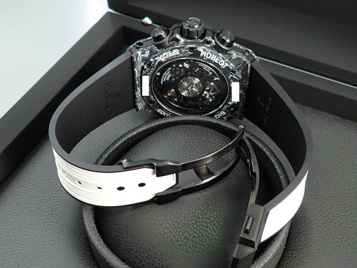 ウブロ ビッグ・バン ウニコ カーボン ホワイト Ref.421.QW.1110.RX.JPN スケルトン文字盤 極美品 R79A7C7F