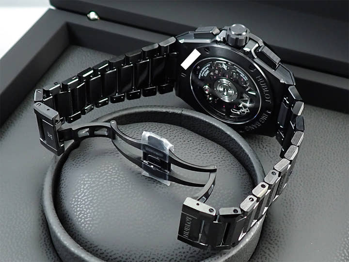 ウブロ ビッグ バン インテグレーテッド オールブラック レインボー Ref.451.CX.1140.CX.4099 ブラックレインボー文字盤 未使用 L11P6WA1