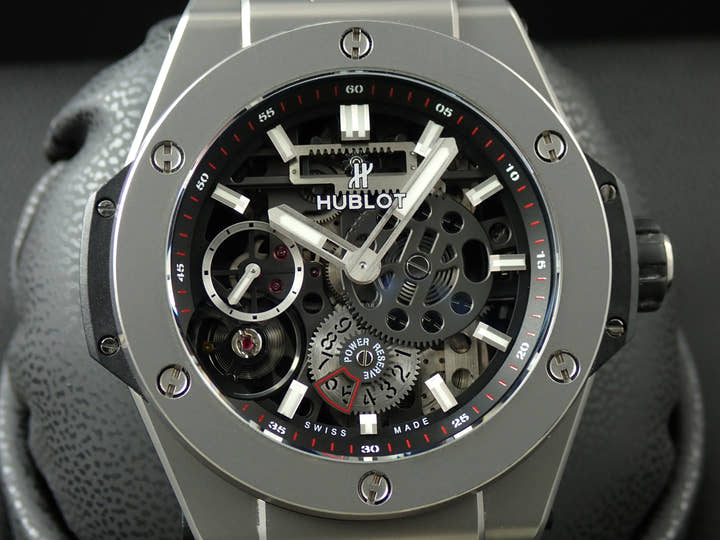 ウブロ ビッグバン メカ-10 チタニウム Ref.414.NI.1123.RX スケルトン文字盤 中古 LJ6F7780