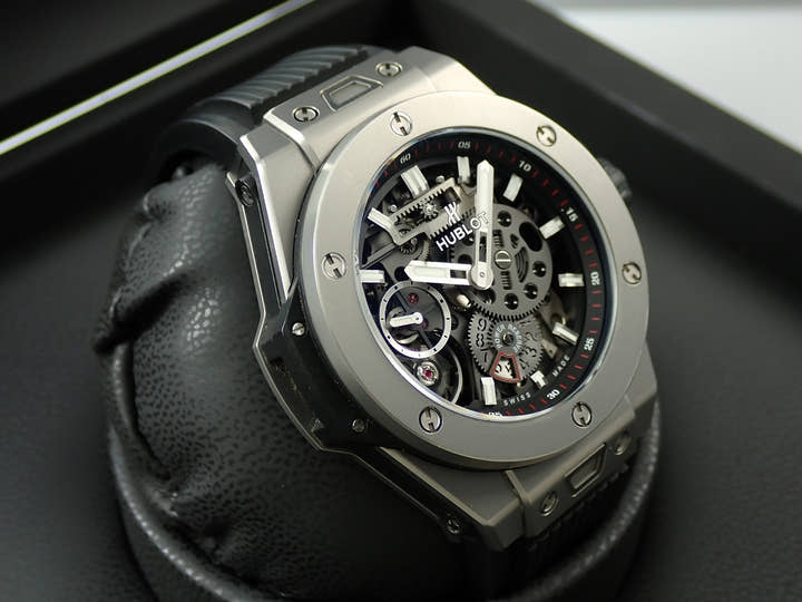 ウブロ ビッグバン メカ-10 チタニウム Ref.414.NI.1123.RX スケルトン文字盤 中古 LJ6F7780