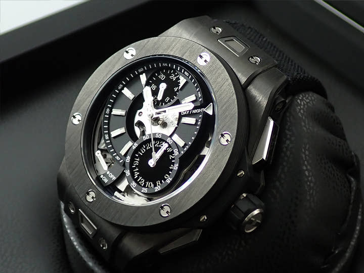 ウブロ ビッグバン アラーム リピーター GMT Ref.403.QU.0120.VR.YOS スケルトン文字盤 極美品 57UVTXMJ