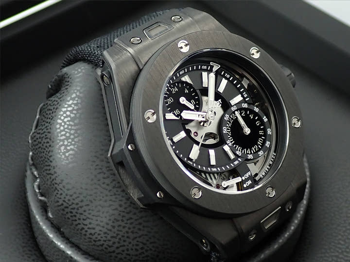 ウブロ ビッグバン アラーム リピーター GMT Ref.403.QU.0120.VR.YOS スケルトン文字盤 極美品 57UVTXMJ