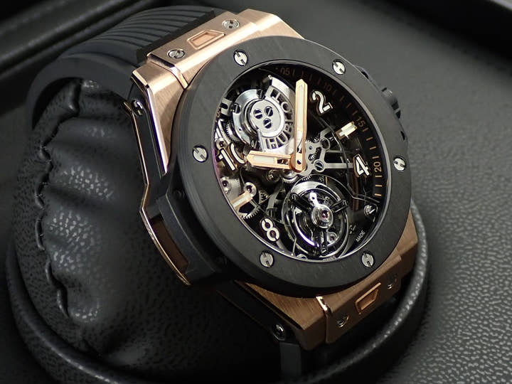 ウブロ ビッグ・バン トゥールビヨン オートマティック キングゴールド カーボン Ref.429.OQ.0180.RX.YOS スケルトン文字盤 美品 7J2FK624