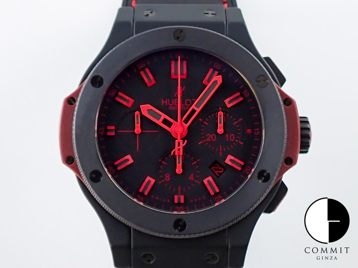 ウブロ ビッグ・バン オールブラック レッド Ref.301.C1.1130.GR.ABR10 ブラック文字盤 中古 59RX9186