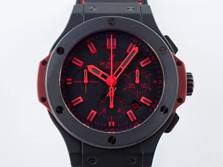 ウブロ ビッグ・バン オールブラック レッド Ref.301.C1.1130.GR.ABR10 ブラック文字盤 中古 59RX9186