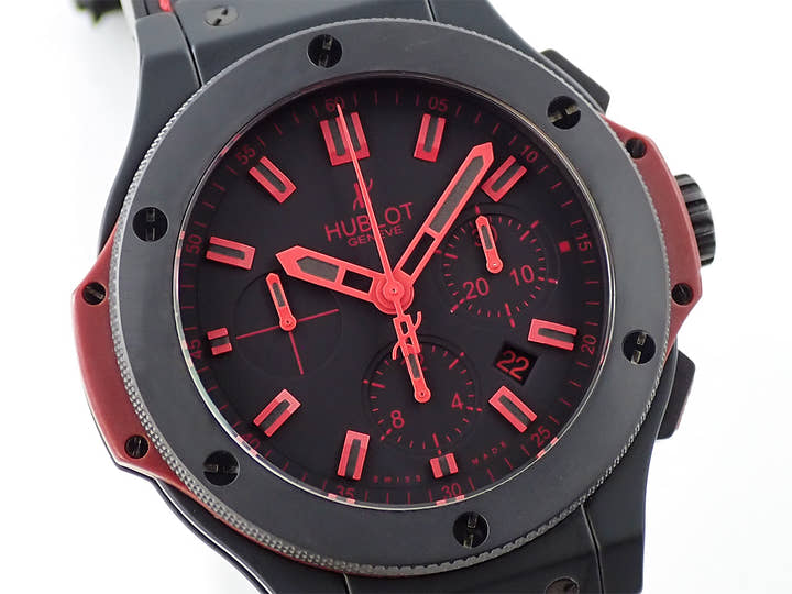 ウブロ ビッグ・バン オールブラック レッド Ref.301.C1.1130.GR.ABR10 ブラック文字盤 中古 59RX9186