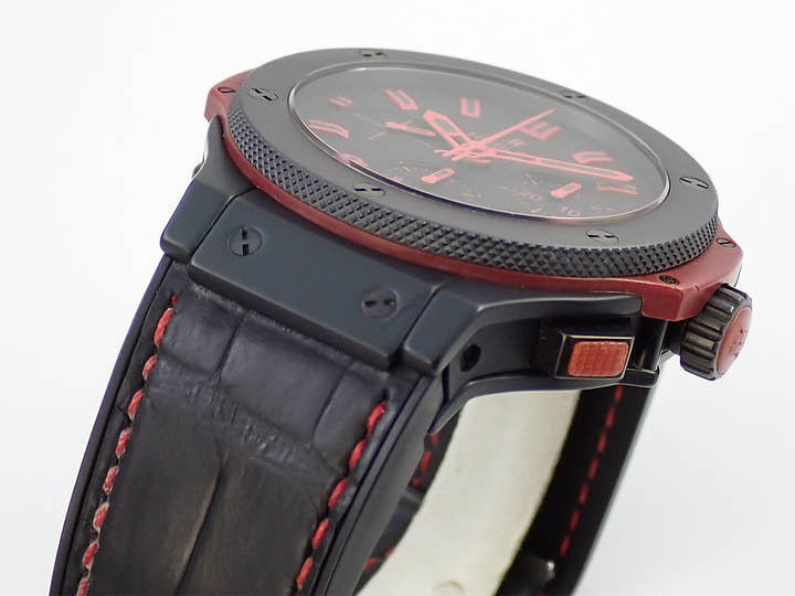 ウブロ ビッグ・バン オールブラック レッド Ref.301.C1.1130.GR.ABR10 ブラック文字盤 中古 59RX9186