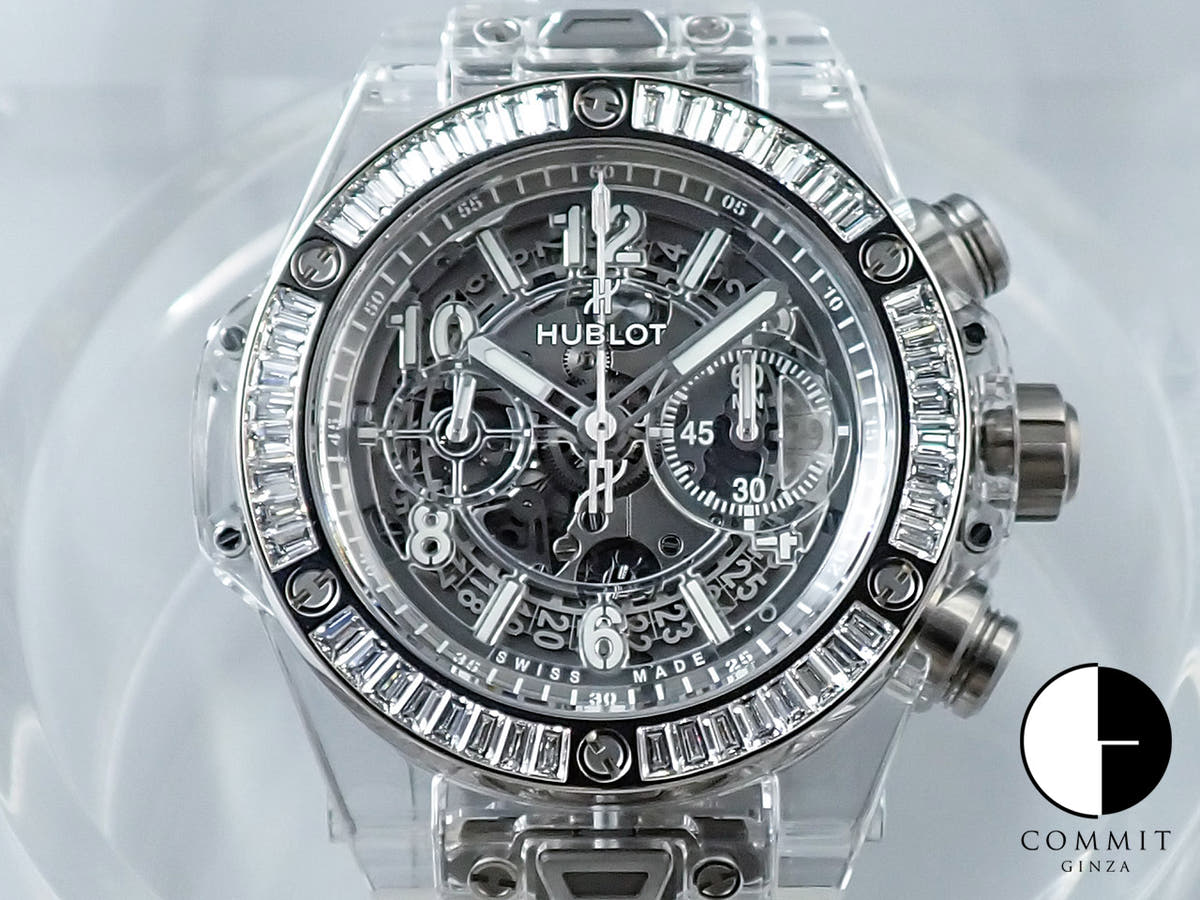 ウブロ ビッグバン ウニコ サファイアバゲット Ref.411.JX.4802.RT.1904 スケルトン文字盤 美品 7RK24013