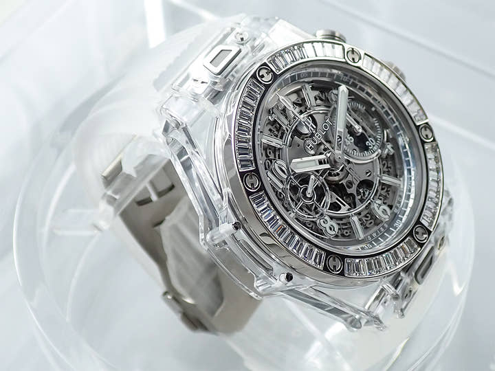 ウブロ ビッグバン ウニコ サファイアバゲット Ref.411.JX.4802.RT.1904 スケルトン文字盤 美品 7RK24013