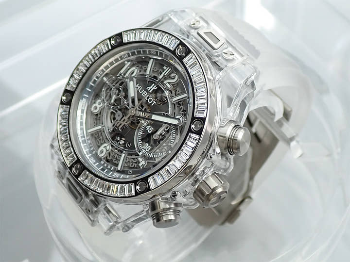 ウブロ ビッグバン ウニコ サファイアバゲット Ref.411.JX.4802.RT.1904 スケルトン文字盤 美品 7RK24013