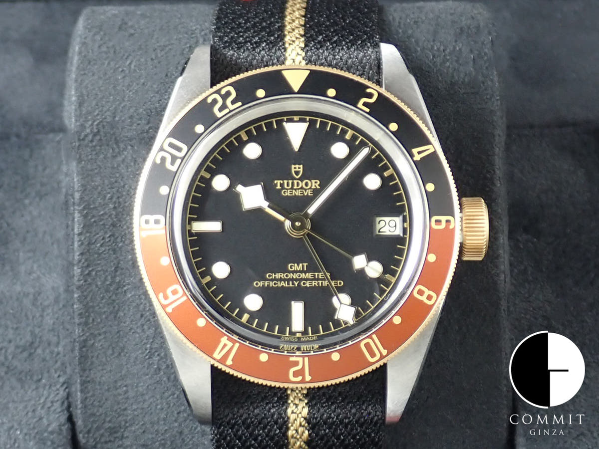 チューダー(チュードル) ヘリテージ ブラックベイ GMT S&G Ref.79833MN ブラック文字盤 未使用 8M633710