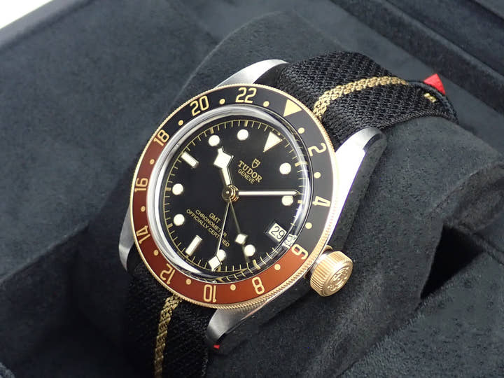チューダー(チュードル) ヘリテージ ブラックベイ GMT S&G Ref.79833MN ブラック文字盤 未使用 8M633710