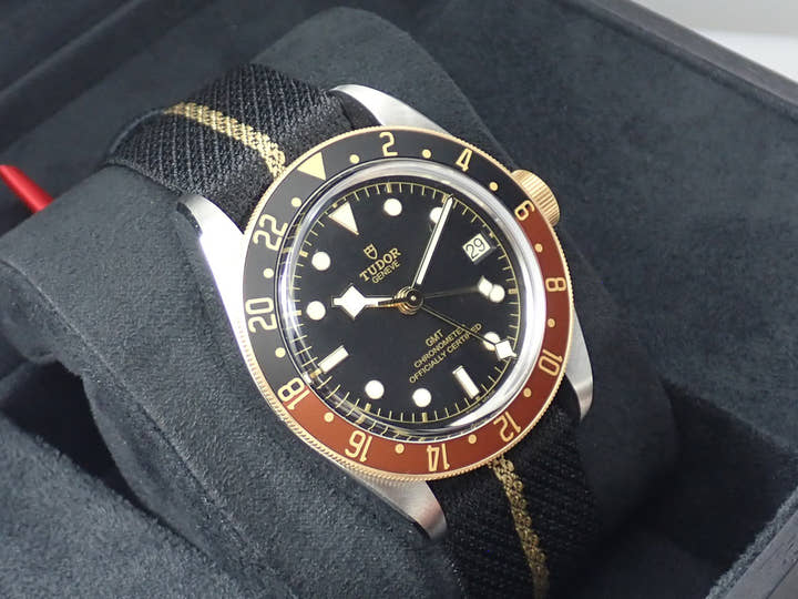 チューダー(チュードル) ヘリテージ ブラックベイ GMT S&G Ref.79833MN ブラック文字盤 未使用 8M633710