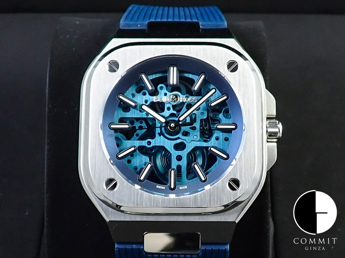 ベル&ロス BR05 スケルトン ブルー Ref.BR05A-BLU-SKST/SST スケルトン文字盤 極美品 H3R7L3JV