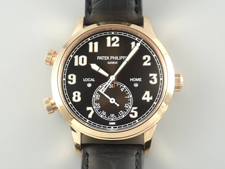パテックフィリップ カラトラバ パイロット トラベルタイム Ref.5524R-001 ローズゴールド ブラウン・ソレイユ文字盤