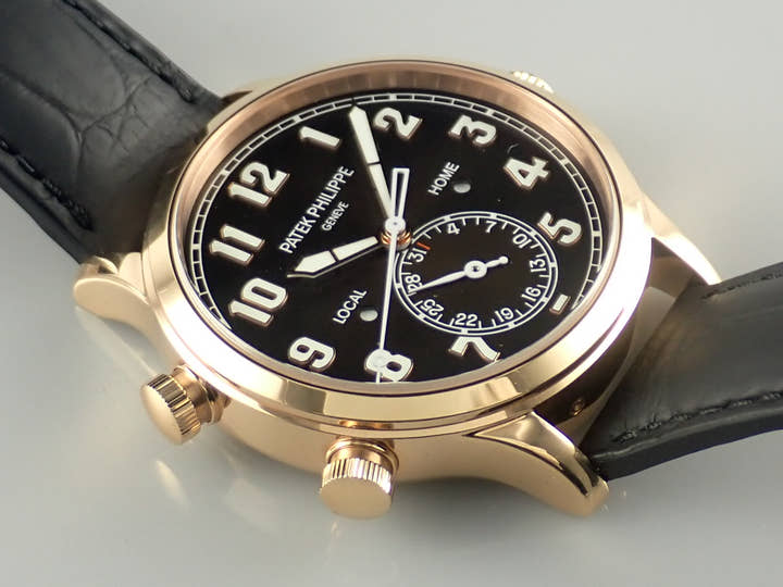 パテックフィリップ カラトラバ パイロット トラベルタイム Ref.5524R-001 ローズゴールド ブラウン・ソレイユ文字盤