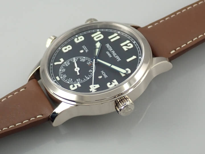 パテックフィリップ カラトラバ パイロット トラベルタイム Ref.5524G-001 ホワイトゴールド ブルー文字盤