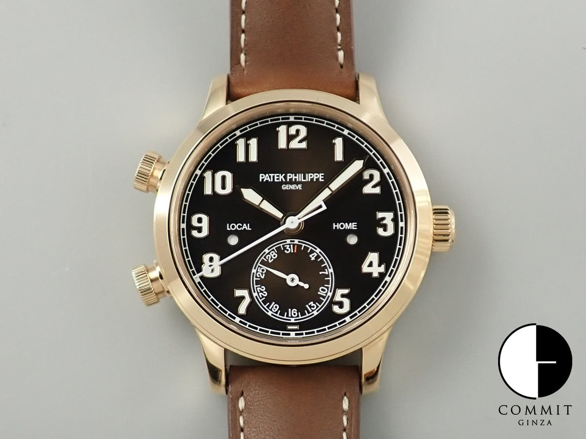パテックフィリップ カラトラバ パイロット トラベルタイム Ref.7234R-001 ローズゴールド ブラウン文字盤