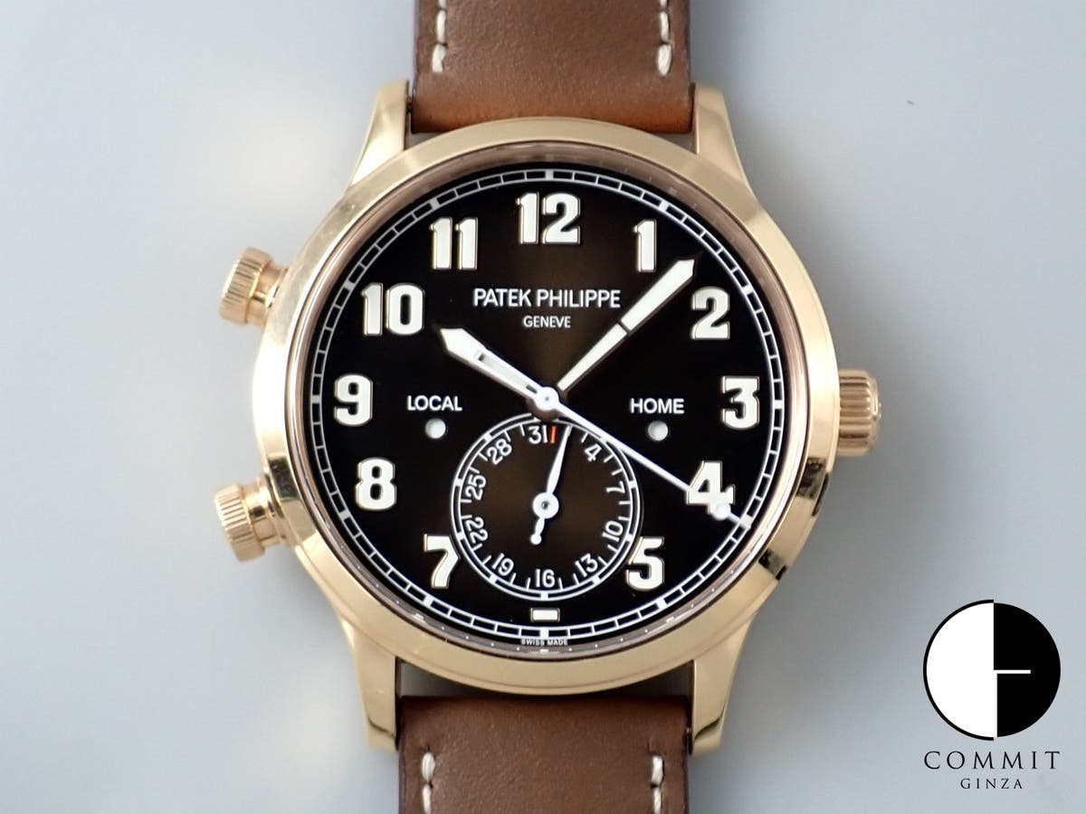 パテックフィリップ カラトラバ パイロット トラベルタイム Ref.5524R-001 ローズゴールド ブラウン・ソレイユ文字盤