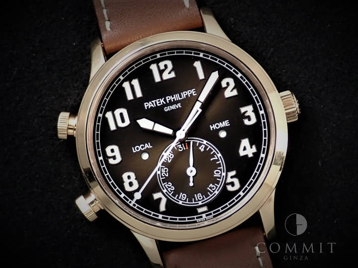 パテックフィリップ カラトラバ パイロット トラベルタイム Ref.5524R-001 ローズゴールド ブラウン・ソレイユ文字盤