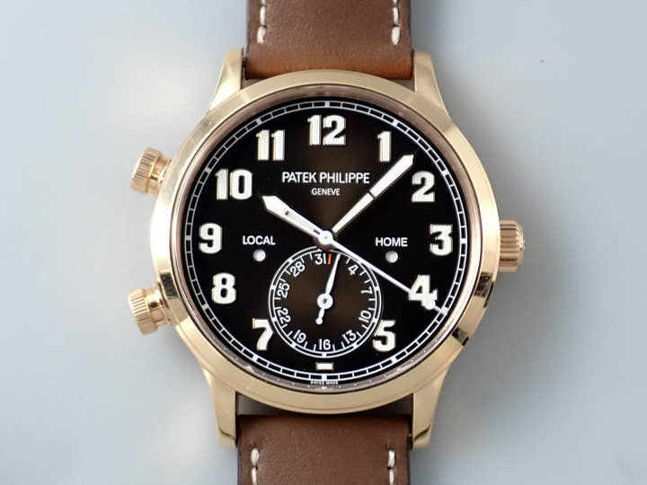 パテックフィリップ カラトラバ パイロット トラベルタイム Ref.5524R-001 ローズゴールド ブラウン・ソレイユ文字盤