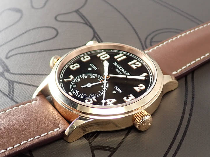 パテックフィリップ カラトラバ パイロット トラベルタイム Ref.5524R-001 ローズゴールド ブラウン・ソレイユ文字盤