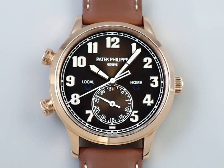 パテックフィリップ カラトラバ パイロット トラベルタイム Ref.5524R-001 ローズゴールド ブラウン・ソレイユ文字盤