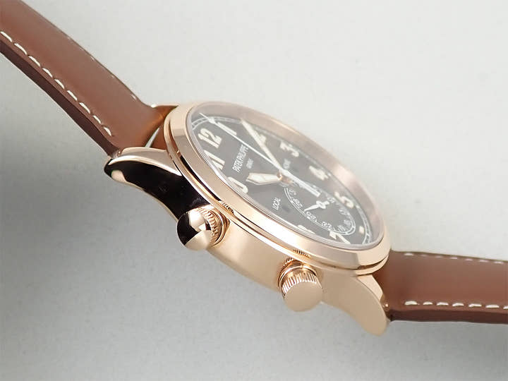 パテックフィリップ カラトラバ パイロット トラベルタイム Ref.5524R-001 ローズゴールド ブラウン・ソレイユ文字盤