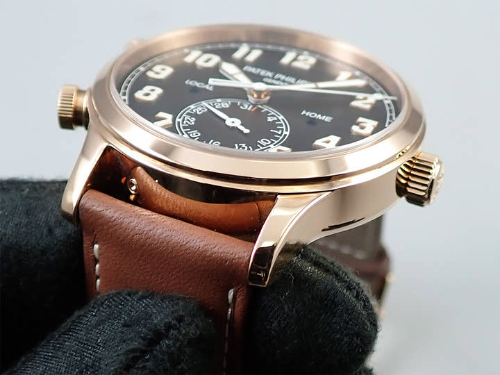 パテックフィリップ カラトラバ パイロット トラベルタイム Ref.5524R-001 ローズゴールド ブラウン・ソレイユ文字盤