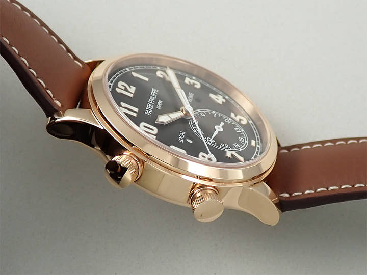 パテックフィリップ カラトラバ パイロット トラベルタイム Ref.5524R-001 ローズゴールド ブラウン・ソレイユ文字盤