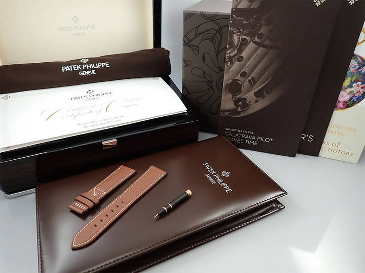 パテックフィリップ カラトラバ パイロット トラベルタイム Ref.5524R-001 ローズゴールド ブラウン・ソレイユ文字盤