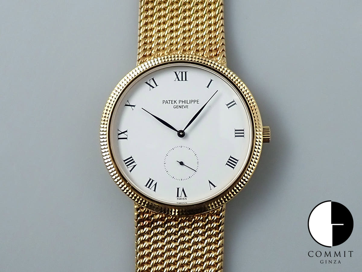 パテックフィリップ カラトラバ Ref.3919/003 イエローゴールド ホワイト文字盤