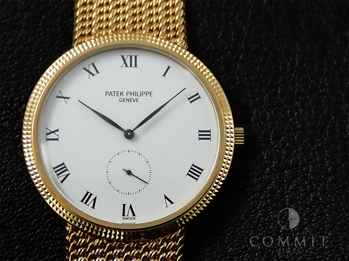 パテックフィリップ カラトラバ Ref.3919/003 イエローゴールド ホワイト文字盤