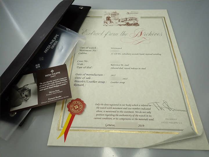 パテックフィリップ カラトラバ Ref.96 ステンレススチール シルバー文字盤