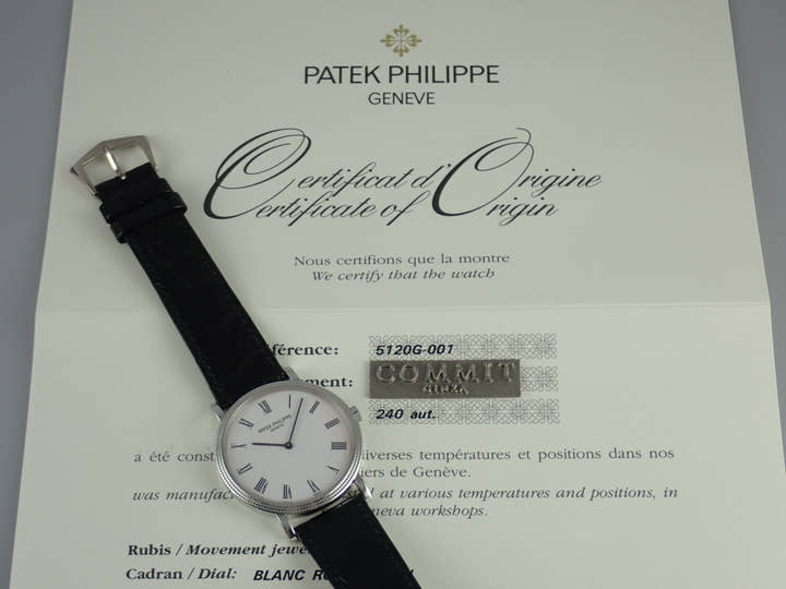 Patek Philippe Calatrava Ref.5120G-001 White Dial Used calatrava-36