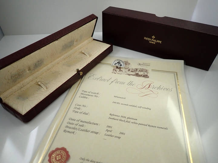 パテックフィリップ カラトラバ ミレニアム Ref.5026P-011 プラチナ ブラック文字盤