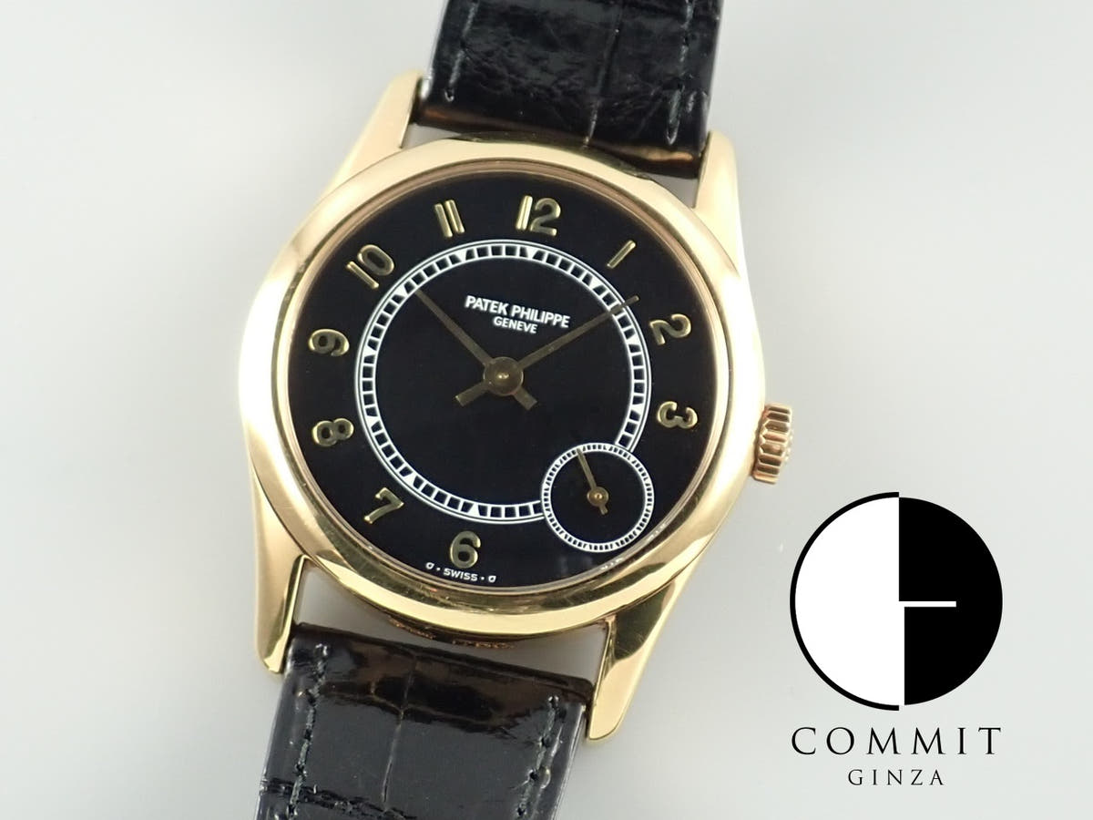 パテックフィリップ カラトラバ Ref.5000J イエローゴールド ブラック文字盤