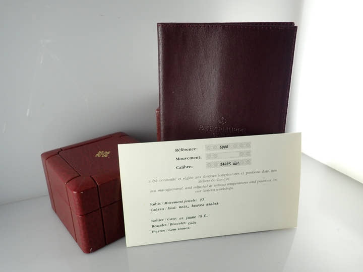 パテックフィリップ カラトラバ Ref.5000J イエローゴールド ブラック文字盤