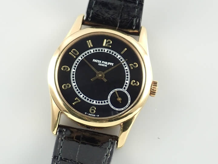 パテックフィリップ カラトラバ Ref.5000J イエローゴールド ブラック文字盤