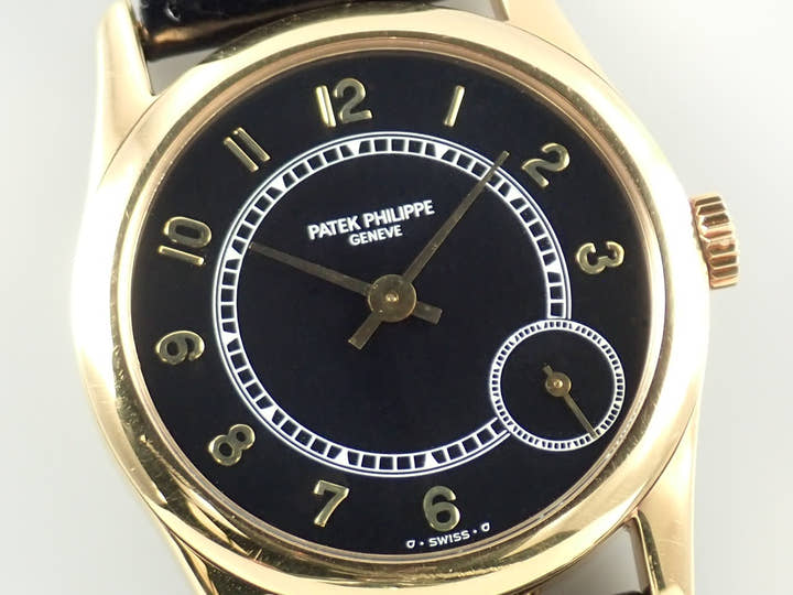 パテックフィリップ カラトラバ Ref.5000J イエローゴールド ブラック文字盤