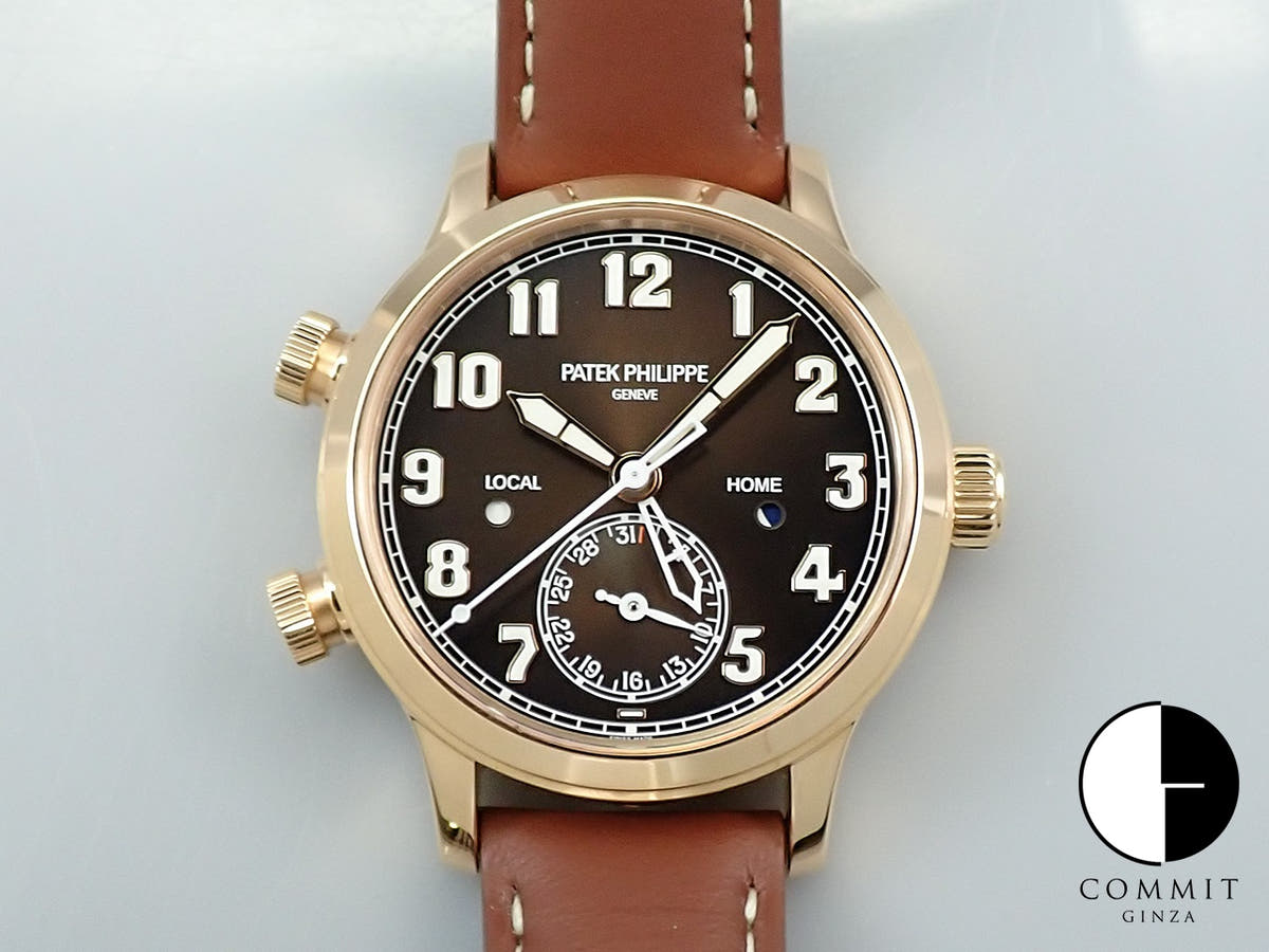 パテックフィリップ カラトラバ パイロット トラベルタイム Ref.7234R-001 ローズゴールド ブラウン文字盤