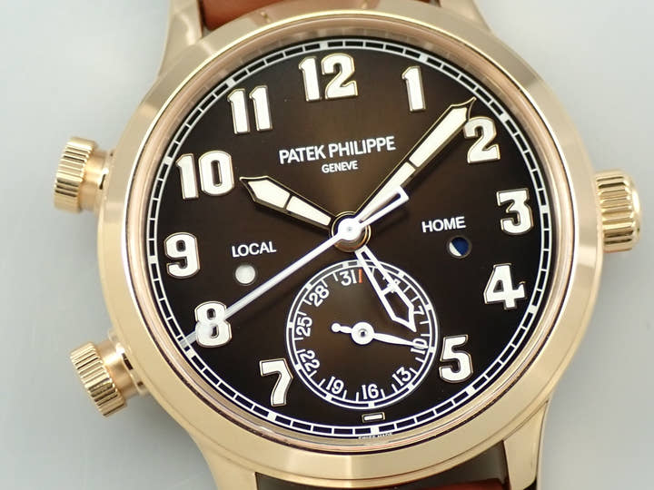 パテックフィリップ カラトラバ パイロット トラベルタイム Ref.7234R-001 ローズゴールド ブラウン文字盤