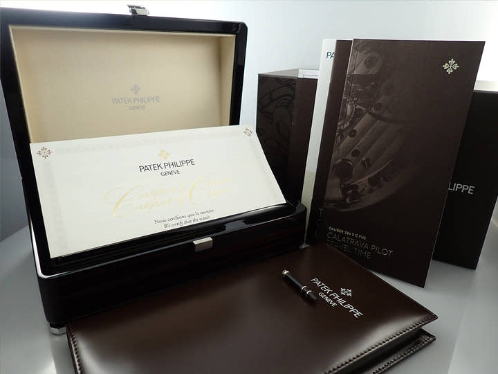 パテックフィリップ カラトラバ パイロット トラベルタイム Ref.7234A-001 ステンレススチール ブルー文字盤