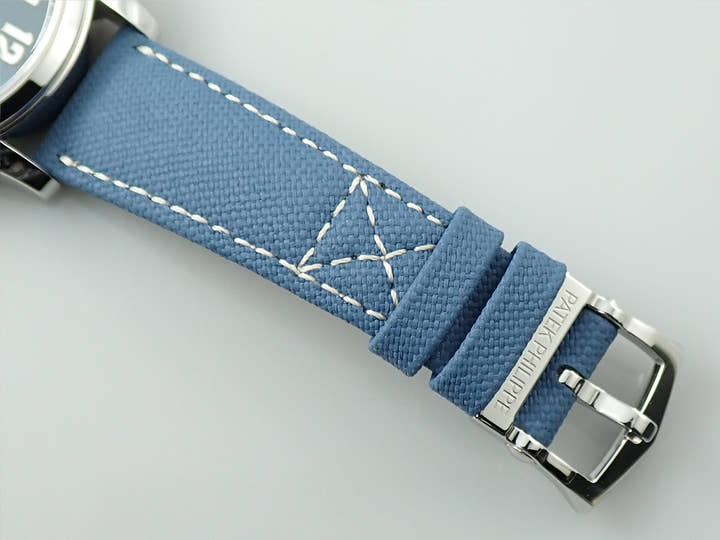 パテックフィリップ カラトラバ パイロット トラベルタイム Ref.7234A-001 ステンレススチール ブルー文字盤