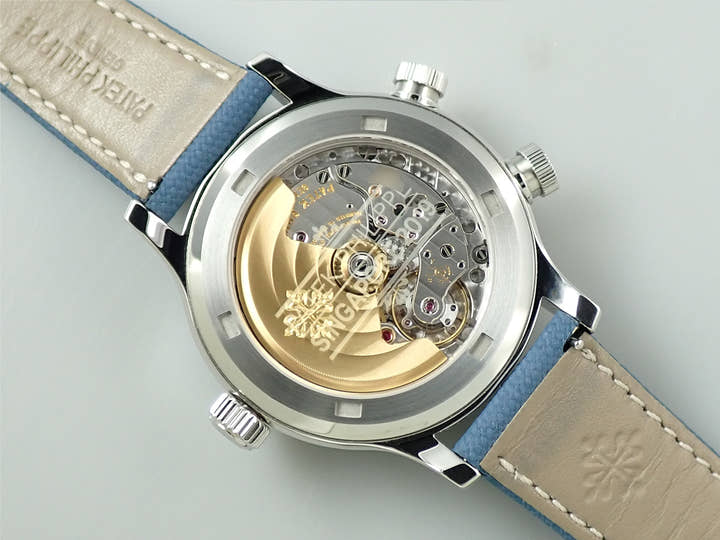 パテックフィリップ カラトラバ パイロット トラベルタイム Ref.7234A-001 ステンレススチール ブルー文字盤