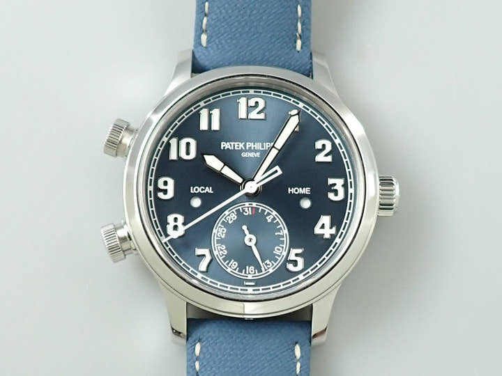パテックフィリップ カラトラバ パイロット トラベルタイム Ref.7234A-001 ステンレススチール ブルー文字盤